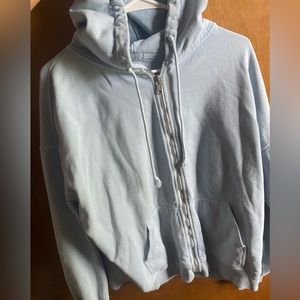 Oversize light blue jacket